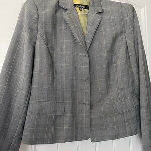 Women's Grey Plaid Blazer